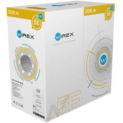 WIC-5-FU-PE-30-BL - WIREX Instalační kabel CAT5E F/UTP PE 305m box černý