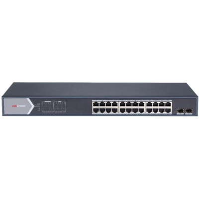 DS-3E1526P-SI - Smart managed switch 24x Gb PoE + 2x Gb SFP Uplink, 370W, Super PoE - dosah až 300m