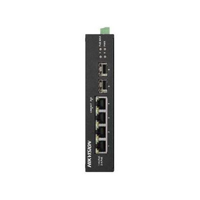DS-3T0506HP-E/HS - Průmyslový switch, 4x Gb PoE (1x Hi-PoE) + 2x Gb SFP, 60W, Super PoE