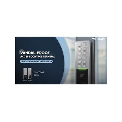 DS-K1T805MBFWX - Vstupní terminál, ověřování kartou, otiskem prstu, PIN, Bluetooth, Wi-Fi