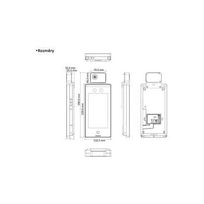 DS-K1TA70MI-T - Přístupový terminál pro rozpoznávání tváře s termografickou kamerou
