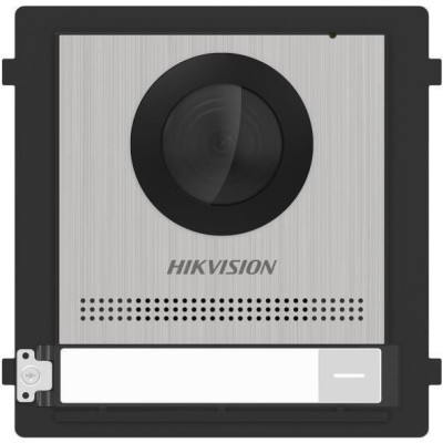 DS-KD8003Y-IME2/S - 1-tlačítkový modul 2-žilového interkomu s kamerou, nerez