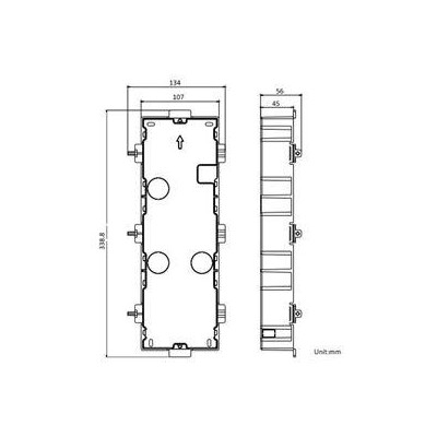 DS-KD-ACF3/S - 3-rámeček interkomu pro zápustnou montáž, nerez