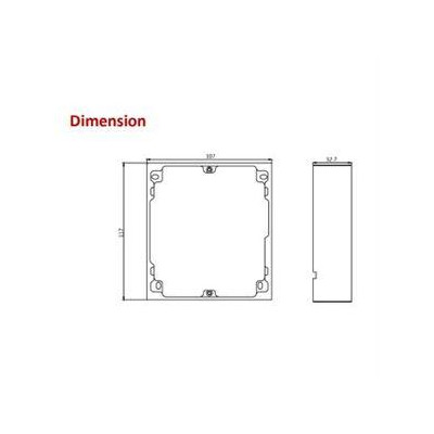 DS-KD-ACW1/S - rámeček interkomu pro povrchovou montáž, nerez