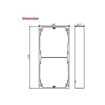 DS-KD-ACW2/S - 2-rámeček interkomu pro povrchovou montáž, nerez