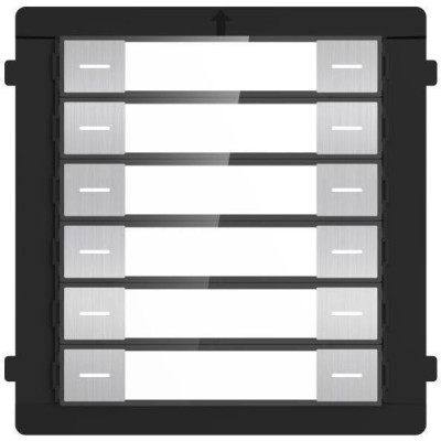 DS-KD-K12/S - Modul interkomu s 12 tlačítky, nerez