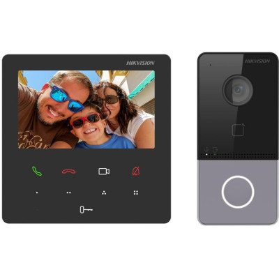 DS-KIS606-P - Kit IP videotelefonu, bytový monitor + dveřní stanice + 2x zdroj