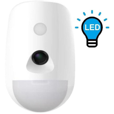 DS-PDPC12PF-EG2-WE - AX PRO bezdrátový PIRCAM detektor, PET imunita do 30kg, dosah 12m, vějíř, LED přísvit