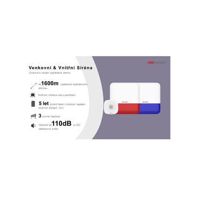 DS-PS1-E-WE(BLUE Indicator) - AX PRO Bezdrátová venkovní siréna, modrá