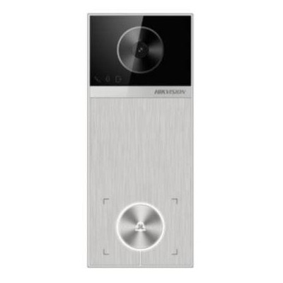 DS-KV6114-MWBE1 - Jednotlačítkový IP dveřní interkom, 4MPx kamera, čtečka karet, Wi-Fi, Bluetooth