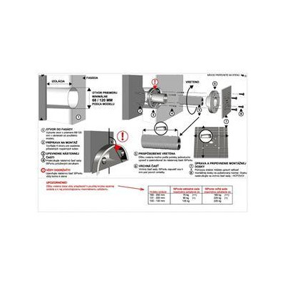 ISP130 + ISP128 + příslušenství - konzole s redukcí pro montáž kamer na zateplené fasády, hloubka fasády 100-130mm