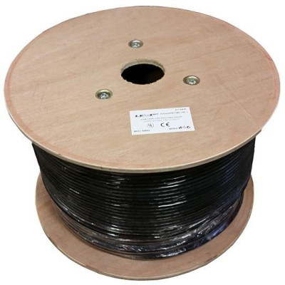 KLEXI66704PE - LEXI-Net instalačnKabel LEXI- Cat 6 FTP 23AWG venkovní dvouplášť PVC+PE 500m cívka černý