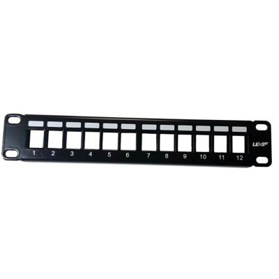 PATCHP12PNEOU/F - LEXI-Net Patch panel neosazený pro 10" rozvaděče,12 portů pro UTP i FTP