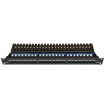 PATCHP24PHZ - LEXI-Net Patch panel 24PORT pro 19" rozvaděče CAT5E UTP horní zářez