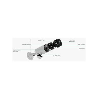 AJAX BulletCam (8 Mp/4 mm), bílá - IP kamera 8 Mpx, obj. 4 mm, IR 35m, AI Analytics, microSD, H.265, WDR, HDR, IP65