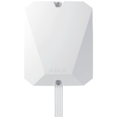AJAX Hub Hybrid (4G), bílá - Hybridní ústředna,3. st. zabezpečení, 2x SIM 4G, Ethernet, 50 uživatelů, 100 detektorů, 9 podsystém