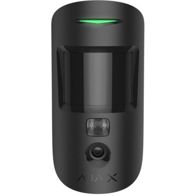 AJAX MotionCam HDR (PhOD) Jeweller,černý - Vnitřní bezdrátový detektor pohybu, PIR+CAM, PET imunita, dosah 12 metrů, HDR