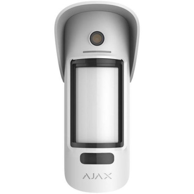 AJAX MotionCam Outdoor (PhOD), bílý - Venkovní bezdrátový detektor pohybu, 2xPIR+CAM, antimasking, PET imunita, instalační výška