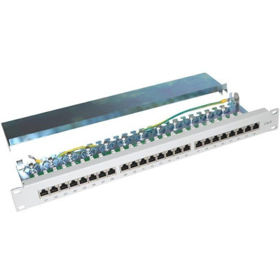 XtendLan Patch panel 19", 24 portů, Cat6, stíněný, šedý