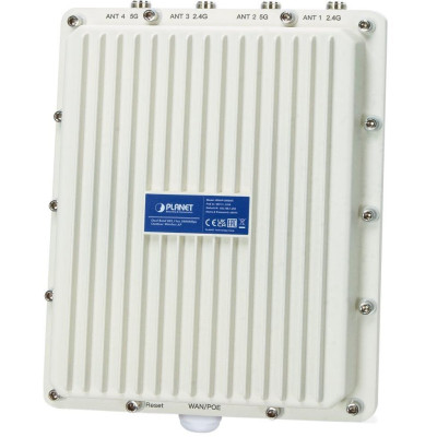 Planet WDAP-3000AX venkovní AP, 1x1Gb, Dual Band 802.11ax (3Gb/s), 4x N, PoE+ 802.3at, VLAN, 256 klientů, -40~70°C, IP67