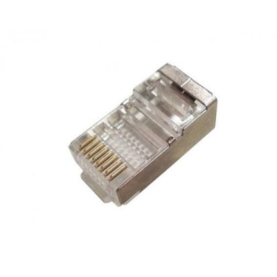 XtendLan Konektor STP RJ45 CAT5e, drát, stíněný, kulatý, 50u