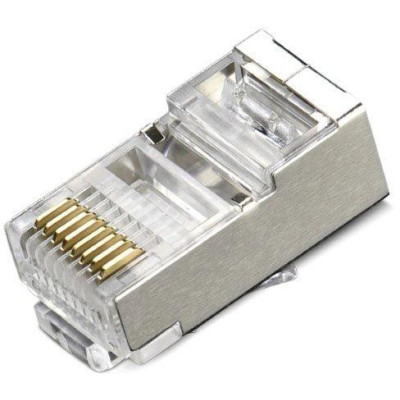 XtendLan Konektor STP RJ45 CAT5e, drát, stíněný, kulatý