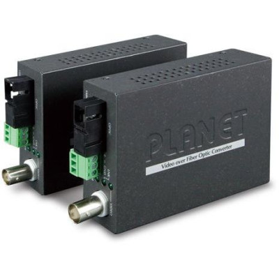Planet VF-106G-KIT opto konvertor, 1x video (AHD/TVI/CVI/CVBS), 1x RS-485, singlemode (SC), pár