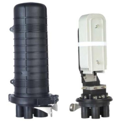 XtendLan Vodotěsná optická spojka, zemní/zeď/stožár, 144 vláken, 6x24, 5x prostup, matice, 510x230mm