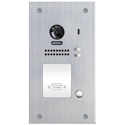 XtendLan Dveřní stanice 2-drát D2/ 1x zvonek/ kamera 170st/ zapuštěná montáž/ RFID 125kHz