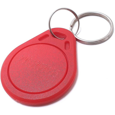 XtendLan Identifikační klíčenka k dveřním stanicím, RFID 125kHz - s číslem - red