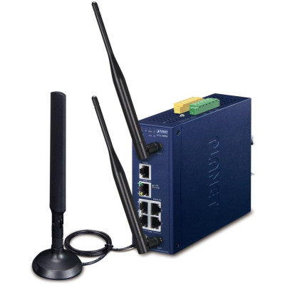 Planet LCG-300W IoT LoRaWAN průmyslová brána, 5x LAN 1Gb, WiFi 2,4+5GHz 802.11ax, DIN, IP30, -40/+75C, 9-54VDC