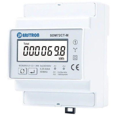 Eastron SDM72CT-M, RS485 Modbus, třífázový, pulsní výstupy, obousměrné měření