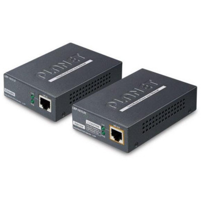 Planet LRP-101U-KIT, UTP PoE extender 10/100Base-TX, IEEE802.3at-30W,EFT+ESD, dosah 500m, -20 až 70°C