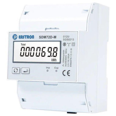 Eastron SDM72D-MID, multifunkční elektroměr, třífázový, 100A