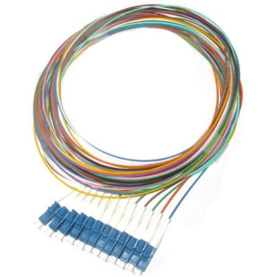 XtendLan FO pigtail LC, 9/125, 0,9mm, 1m, LS0H, ZWP, sada 12ti pigtailů různé barvy, G.652d