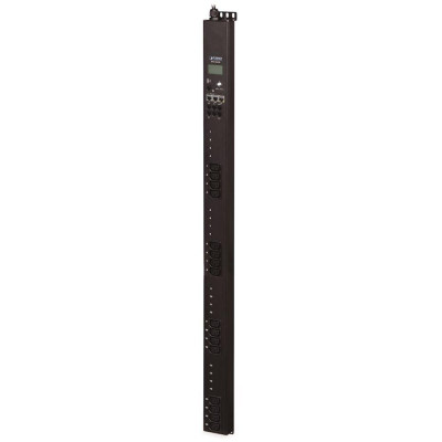 Planet IPM-16230, IP vertikální ovládání 16x zásuvek 240V/10A, 0U Rack, LED+displej, 2 kaskádové porty, port pro senzor