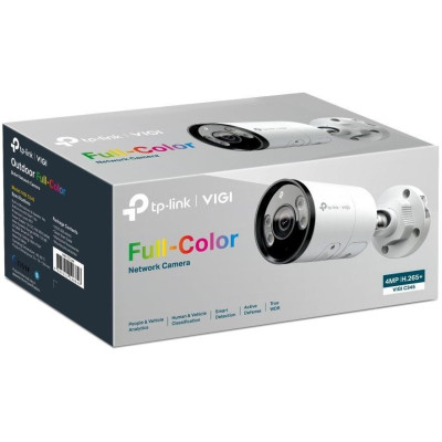 TP-Link VIGI C345(4mm), 4MP, bullet, 2688x1520, 4 mm, H.265+, barevné noční vidění, mic + repro, PoE, SD, IP67
