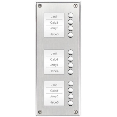 XtendLan Rozšiřující panel pro DPC-D268/ 12x zvonek/ povrchová montáž