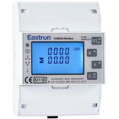 Eastron SDM630-MODBUS-MID V3, Modbus elektroměr, třífázový, 100A