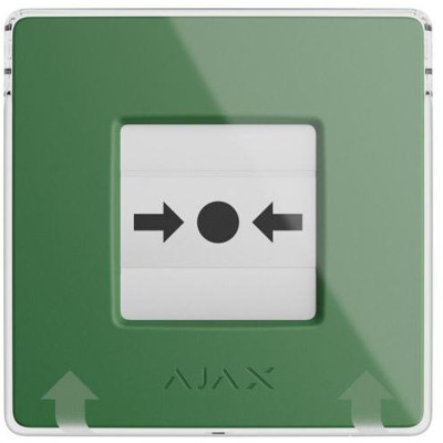 AJAX ManualCallPoint, zelená - ManualCallPoint (Green) Jeweller, bezdrát. tlačítko pro aktivaci požárního poplachu.