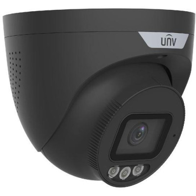 IPC3638SS-ADF28KMC-I1-BLACK - 8MP IP Turret Tri-Guard kamera, obj. 2,8mm, IR/LED 30m, audio, alarm, černá