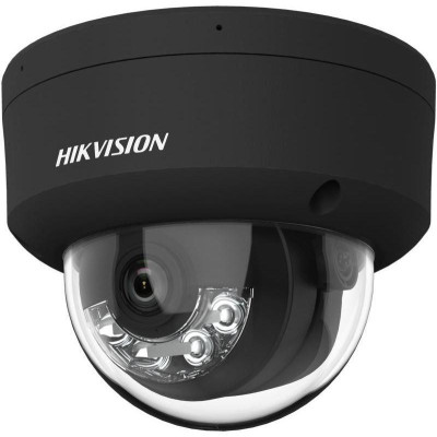DS-2CD2147G2H-LISU(2.8mm)/eF/BLACK - 4MPix IP Dome Hybrid ColorVu AcuSense kamera, LED/IR 30m, WDR 130dB,audio, alarm, IP67, čer