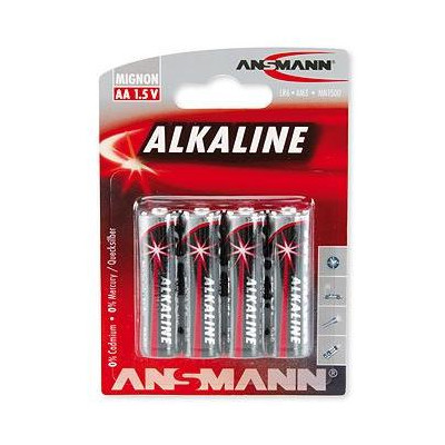 Ansmann LR6 AA RED - Alkalická baterie AA, 1,5V, LR6, AA, BL4
