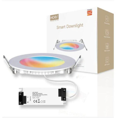 ZB-TDD6-RCW-4-MS - ZigBee Smart LED stmívatelné kulaté barevné bodové světlo, 6W
