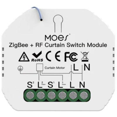 ZRM-108-MS - Mini ZigBee spínač posuvu závěsů nebo rolet, AC 90-250V, 500W