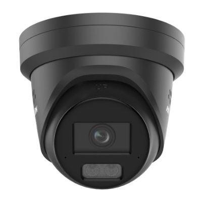 DS-2CD2347G3-LIS2UY/SL(2.8mm)/BLACK - 4MPix IP Turret Hybrid ColorVu AcuSense kamera, LED/IR 30m,WDR130dB,audio, alarm,IP67,blik